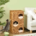 Miniatyrbillede 2 af 10: Rootz Cat Tower - Kattekradsestolpe - Cat Condo - Vandhyacint - Multi-level - Vaskbare puder - 40cm x 31cm x 76cm