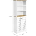 Miniatyrbillede 5 af 8: Rootz Badeværelse Højskab - Højskab - Opbevaringsskab med 3 hylder og 2 låger - B60 x D30 x H160cm