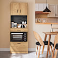 Pikkukuva 2 / 8: Rootz Retro -keittiökaappi - modernit säilytyskaapit - Pegboard -hyllyt - Optimaalinen säilytystila - 60x170x40cm