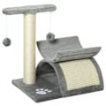 Miniatyrbillede 1 af 6: Rootz Kradsestolpe - Legetræ - Spånplade - Lysegrå - 40 x 30 x 43 cm