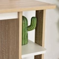Miniatyrbillede 8 af 11: Rootz Desk - Bookshelf - Computer Desk - Office Table - Nature/White - 100 x 44 x 74 cm