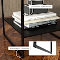Miniatyrbillede 5 af 10: Rootz Industrial Design Sidebord - Sofabord - Sengebord - 2 niveauer af opbevaring - Robust stålramme - 40cm x 40cm x 45cm