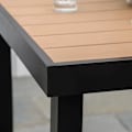 Pikkukuva 5 / 8: Rootz Outdoor ruokapöytä - Puutarhapöytä - Alumiinipöytä - Puutarhakalusteet - Olohuoneen kalusteet - Alumiini/Muovi - Luonnollinen/Musta - 80c mx 80c