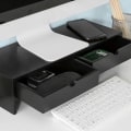 Miniatyrbillede 4 af 6: Rootz Monitor Stand Computer Screen-Monitor Stand- Monitor Riser -Desk Organizer med 2 skuffer