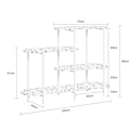 Miniatyrbillede 4 af 8: Rootz konsolbord - Entrébord - Gangbord - Åbent opbevaringsrum - 120 cm x 86 cm x 40 cm - MDF (E1) - Metalramme