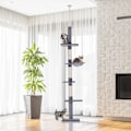 Miniatyrbild 10 av 10: Rootz Cat Tree - Scratching Post - Cat Scratching Post - Cat Climbing Tree - Climbing Tree Tower - Cat Tower - High Height Adjustable - Gray - 40 x 34