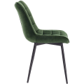 Miniatyrbillede 5 af 7: Rootz sæt med 4 spisestuestole - Fløjlssæde - Metalben - Ergonomisk design - Holdbar og behagelig - Gulvbeskyttelse - 85,5 cm x 46 x 40,5 cm