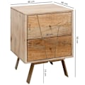 Miniatyrbillede 4 af 7: Rootz Sengebord - Sengeborde - Massivt træ - Brun - 40 x 56 x 40 cm