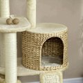Miniatyrbillede 5 af 6: Rootz Kradsestolpe - Kattetræ - Med Kattehus - Flere platforme - Hængekøje - Ridsemåtte - Anti-tip - Beige - 60 x 60 x 150 cm
