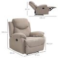 Miniatyrbillede 3 af 8: Rootz Lænestol - Relax Chair - Hvilestol - Sofa Lænestol - Enkelt Sofa Lænestol - TV Lænestol - Beige - 97 x 96 x 105,5 cm