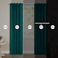 Miniatyrbillede 6 af 7: Rootz Luxurious Velvet mørklægningsgardiner - Draperer - Vinduesbeklædning - Lysblokerende - Energieffektiv - Nem installation - 140cm x 225cm/245cm/2