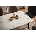 Miniatyrbillede 5 af 6: Rootz lille spisebord - rektangulært spisebord - moderne hvidt look bord - sæder 6, 120 cm x 60 cm x 76 cm