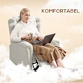 Miniatyrbillede 6 af 10: ROOTZ Relaxation lænestol - Justerbar polstring - Liggende stol - 160 ° Tilt & fodstøtte - Komfortpolstring - 80 cm x 94 cm x 101 cm