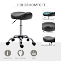 Miniatyrbild 5 av 10: Rootz Salon Pall - Kontorspall - Pall i konstläder - Justerbar i höjdled - Ergonomisk design - 48cm x 48cm x 54-69cm