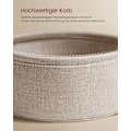 Pikkukuva 7 / 9: Rootz 3-osainen sivupöytä - Päätypöytä - Yöpöytä - Lastulevy teräspolyesterikangas - Matt White Camel Brown - 45 cm x 50 cm x 50 cm - 39,6 cm x 18,2 c