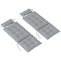 Miniatyrbillede 1 af 10: Rootz 2 stykker Sun Lounger Edition - Garden Lounger Pads - polstrede puder - Vandafvisende - 50 cm x 116 cm x 5 cm, grå