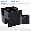 Pikkukuva 4 / 11: Rootz Side Table - 2-tier Side Table - Bed Table With Modern Design - Coffee Table For Office - Living Room - Dining Room - Black - 40 x 40 x 43 cm