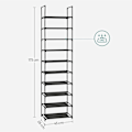 Miniatyrbillede 3 af 7: Rootz Skostativ - Skostativ med 10 niveauer - Skoopbevaringsstativ - Skoopbevaring - Skoskab - Fritstående skostativ - Skostativbænk - Sort - 45 x 28