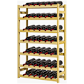 Miniatyrbillede 1 af 10: Rootz vinreol - 7-lags vinopbevaring - 42 flasker Kapacitet - Fyrretræ - Bondehusdesign - Lakeret overflade - Spidsbeskyttelse - 63 cm x 25 cm x 102 c