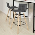 Pikkukuva 8 / 8: Rootz kääntyvä baarijakkara - korkeussäädettävä jakkara - pehmustettu istuin - Design-jakkara Home Bariin - 98cm x 36cm x 38cm