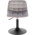 Miniatyrbillede 4 af 8: Rootz Barstol - Bordskammel - Justerbar barstol - Ergonomisk design - Skumpolstret - Skridsikker base - Fløjl og metal - 35 cm x 42,5 cm x 60,5-72 cm