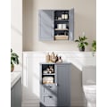 Miniatyrbillede 3 af 7: Rootz Dove Grey Badeværelsesskab - Opbevaringsorganisering - MDF møbel - 18cm x 60cm x 60cm - Letvægts - Nem montering