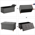 Pikkukuva 2 / 7: Rootz Hocker - Pouf - Säilytystila - Tummanharmaa - 76 x 38 x 40 cm