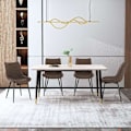 Miniatyrbillede 2 af 9: Rootz sæt med 4 spisestuestole - Moderne stole - Stilfulde siddepladser - Holdbart kunstlæder - Ergonomisk design - Nem montering - 85,5 cm x 46 x 40,
