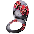 Pikkukuva 6 / 11: Rootz-wc-istuin Soft-Close-mekanismilla - Duroplast - Pikavapautustoiminto - Antibakteerinen - O-muoto - Liukumattomat puskurit - 45,5 cm x 37,1 cm