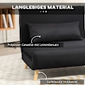 Miniatyrbillede 5 af 10: Rootz Sovesofa - Cabriolet sofa - Futon - Blødt stof - Fleksibelt ryglæn - 94 cm x 78 cm x 80 cm - Cremehvid - Nem montering