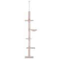Miniatyrbild 1 av 3: Rootz Scratching Post - Ceiling High - Height Adjustable - Cat Tree with Sisal Columns - Cat Scratching Post - Cat Climbing Tree - Beige - 40 x 34 x 2