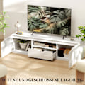 Pikkukuva 4 / 10: Rootz TV Lowboard - Media Console - Televisiojalusta - Korkea kiiltävä viimeistely - sopii televisioihin jopa 65 " - 160 x 38 x 43 cm