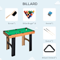 Miniatyrbild 8 av 10: Rootz 4-i-1 multispelbord - Bordsfotboll - Bordtennis - Air Hockey - Biljard - Robust MDF-konstruktion - 92cm x 78cm x 80cm