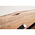 Miniatyrbillede 6 af 7: Rootz design knagerække akacie massivt træ - metal 100 x 29 x 12,5 cm - Krogestang hall knagerække væg - Garderobe træ