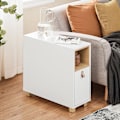 Miniatyrbillede 3 af 8: Rootz Sofa Side Bord - End Table - Bedside Cabinet - MDF & Pine - 3 skuffer & rum - 24x60x60cm