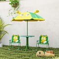Miniatyrbild 9 av 11: Rootz Children's Garden Furniture Set - Barnstolar - Bordset - Portable & Foldble - 49,5 cm Ø Tabell, 36,5 cm x 38,5 cm Stol - Bee Design