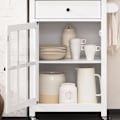 Miniatyrbillede 6 af 8: Rootz Køkkenvogn - Serveringsvogn - Sidevogn - Mobil opbevaringsenhed - Justerbar hylde - Håndklædestang - Nem mobilitet - 62 cm x 87,5 cm x 45,5 cm