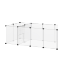 Miniatyrbillede 8 af 11: Rootz DIY udendørs kabinet - Small Animal Gate - 18 Paneler - Inkluderer monteringsmateriale - Modulært system - Sort + Hvid - 175L x 70W x 45H cm.