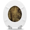 Miniatyrbild 4 av 7: Rootz Toalettsits med mjukstängningsmekanism - Antibakteriell - Universal O-formad - Anti-halk - Lätt att montera - MDF - 37,8x43,8 cm - Oval