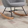 Miniatyrbillede 9 af 11: Rootz Ergonomic Rocking Stol - Velvet Look - Quilted Seat - Op til 150 kg - 65L x 70W x 96H cm