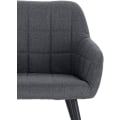 Miniatyrbillede 7 af 9: Rootz sæt med 4 spisestuestole - Køkkenstole - Moderne siddepladser - Ergonomisk design - Åndbart linned - Gulvbeskyttelse - 49cm x 43cm x 81cm