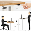 Miniatyrbillede 5 af 8: Rootz Bordstativ - Med Motor - Højdejusterbar - Ingen bordplade - Stel - Længdejusterbar - Stål - Hvid - (115-147) x 60 x (71-112) cm