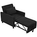 Miniatyrbillede 1 af 11: Rootz Justerbar sovende stol - Konvertibel loungestol - Rentliner seng - Komfort 3 position - 74W x 84d x 81H cm - Sort - 120 kg kapacitet