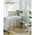 Miniatyrbillede 2 af 7: Rootz Maple White Desk - Skrivebord - Study Workstation - Spånplade stål - 56cm x 120cm x 120cm - 20kg - 50kg Max belastning