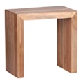 Miniatyrbillede 5 af 5: Rootz sidebord massivt træ akacie 60 x 35 cm stuebord design mørkebrunt sofabord i landlig stil