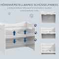 Miniatyrbillede 7 af 10: Rootz PawHut justerbar foderstation - Holdbar foder til kæledyr - Stilfuldt hundeskålstativ - Ergonomisk design - Nem at rengøre - 54 cm x 31,5 cm x 4