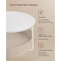 Miniatyrbillede 3 af 6: Rootz sidebordssæt - endebord - stofkurv - opbevaringsløsning - 75 cm x 45 cm - 71,5 cm x 15 cm - mat hvid - kamelbrun