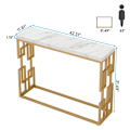 Miniatyrbillede 7 af 7: Rootz Gold konsolbord - Entrébord - Sofabord - Let at rengøre imiteret marmor - 30 cm D x 107,99 cm B x 80 cm H