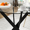 Miniatyrbillede 9 af 10: Rootz Modern Glass -Egg Table - Spisebord - Køkkenbord - Skrab -resistent - 70 cm diameter x 75 cm højde