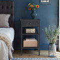 Miniatyrbillede 3 af 6: Rootz Bedside Bord - Side Bord - Skuffe & Rum - Rumbesparende design - 35,1 cm x 35,1 cm x 70,1 cm